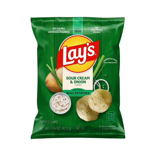 Lay's Potato Chips Sour Cream & Onion Flavored 1 1/2 Oz.